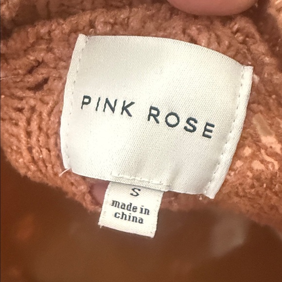 Pink Rose Women's Rust Knit Sweater - Picture 2 of 3